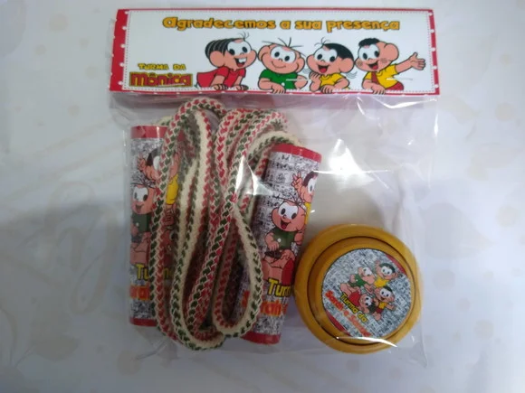 Kit Corda Personalizado e Ioio Turma da Monica