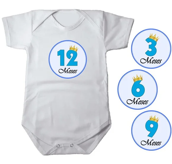Kit de Adesivo Mes a Mes do Bebê Principe