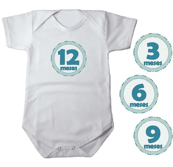 Kit de Adesivo Mesversario Azul e Verde