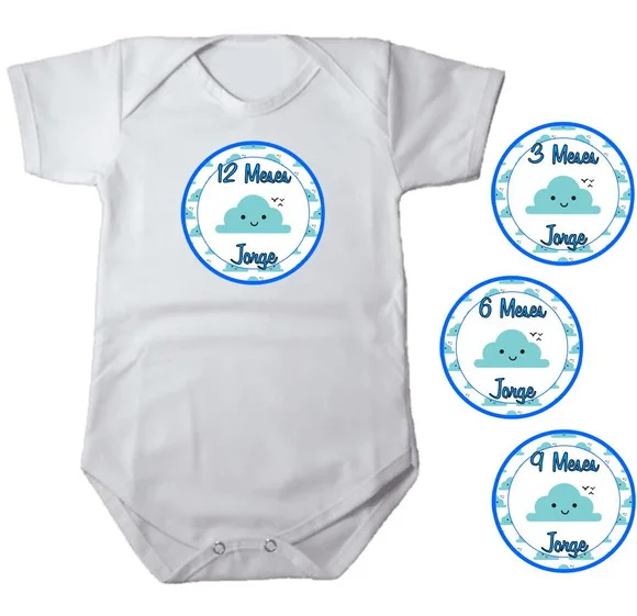 Kit de Adesivo Mêsversário Chuva Menino