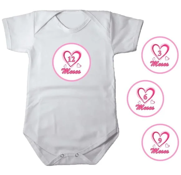 Kit de Adesivo Mêsversário Coração