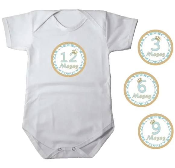 Kit de Adesivo Mêsversário Coroa Principe
