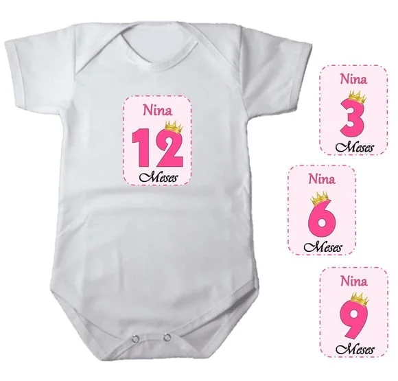 Kit de Adesivo Mêsversário Princesa Nomes