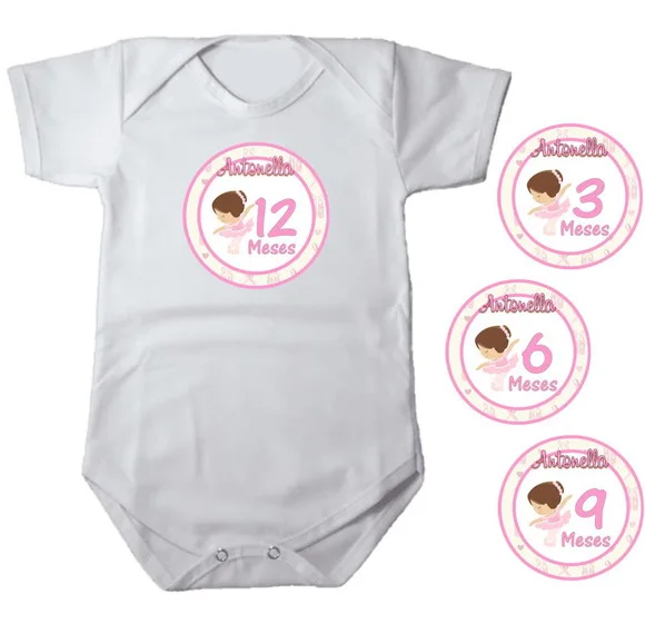 Kit de Adesivo para Body Mêsversário Bailarina