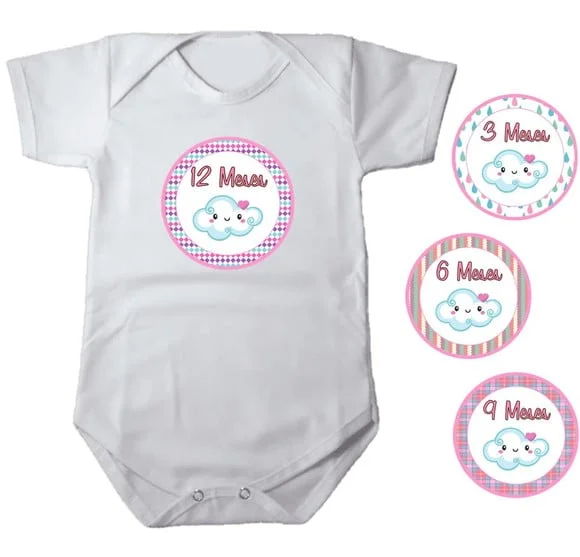 Kit de Adesivo para Body Mesversario Chuva de Benção