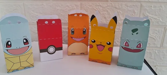50 Lembrancinhas Pokemon Caixa Milk Aniversário Festa