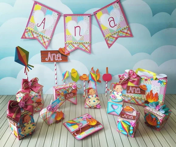 Kit Digital de Corte Silhouette Festa Junina Menina Luxo