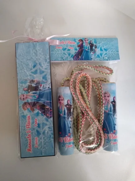 Kit Domino e Corda Personalizado Frozen