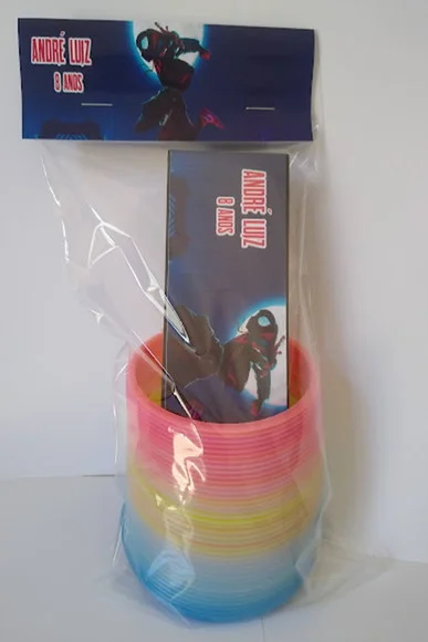 Kit Domino e Mola Personalizado Miles Morales