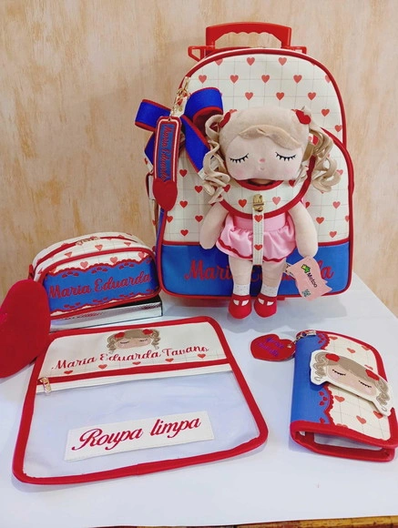 Kit Escolar Infantil 4 Peças