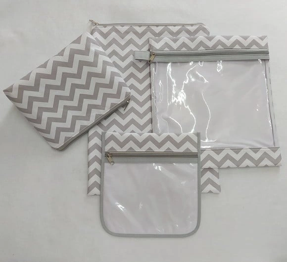 Kit Escolinha Creche para Organização - Chevron Cinza