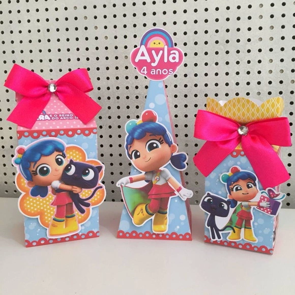 Kit Festa: 30 Caixas Personalizadas Vera Pegue e Monte