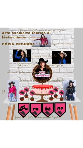 Kit Festa Ana Castela Boiadeira Decoração de Aniversário