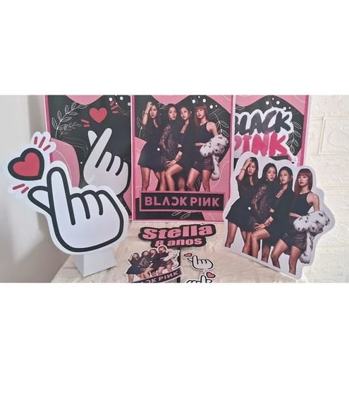 Kit Festa Black Pink Aniversário