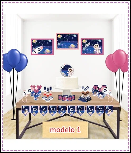 Kit Festa Astronauta Decoração Aniversário Lembrancinha