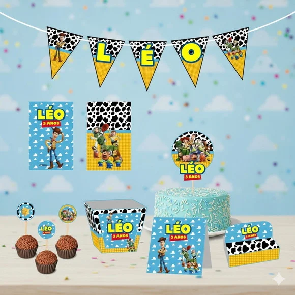 Kit Festa Infantil Toy Story Personalizado - Tamanho m
