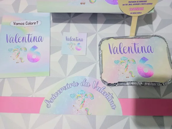 Kit Festa na Escola Personalizado Tema Unicórnio