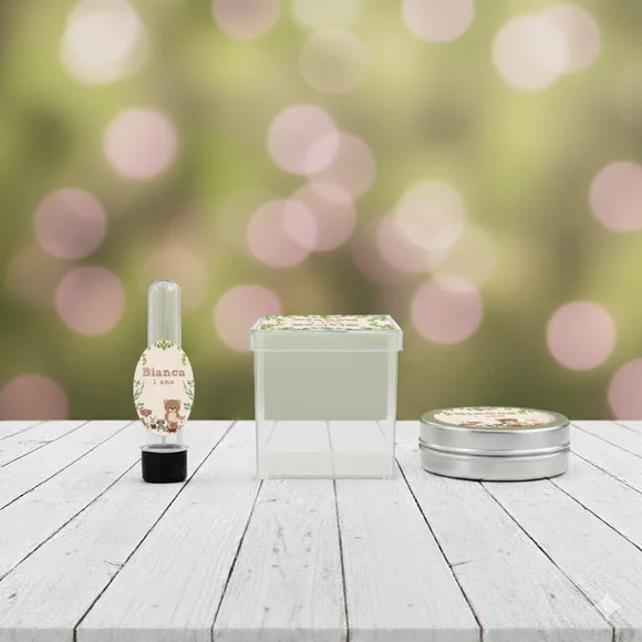 Kit Personalizado Latinha, Tubete, Caixinha Bosque Encantado