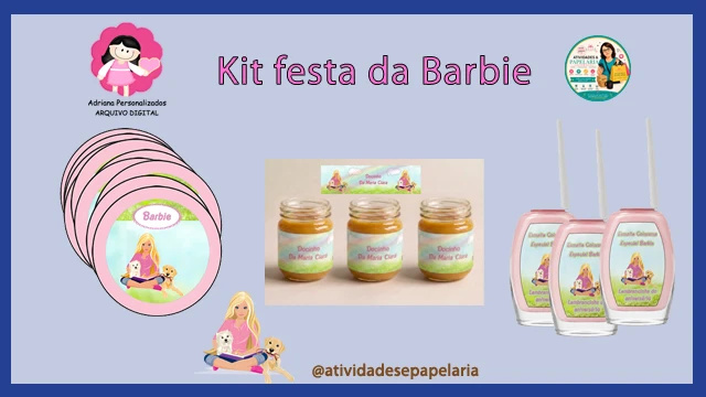 KIT FESTA PERSONALIZADA DA BARBIE