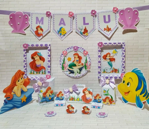 Kit Festa So Um Bolinho Ariel a Pequena Sereia
