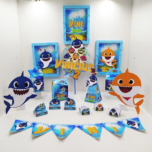 Kit Festa So Um Bolinho Baby Shark
