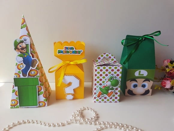 Kit Festa Super Mario - Luigi (4 Itens)