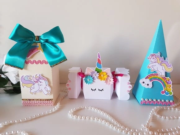kit festa unicornio (três itens)