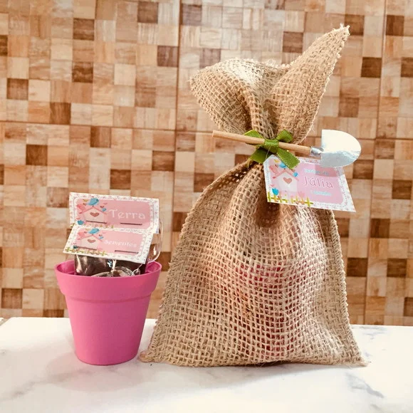 Lembrancinha Jardim Encantado | Kit festa personalizado plantio jardinagem
