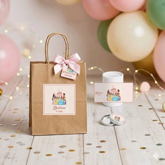 Kit Lembrancinha Personalizada Princesas