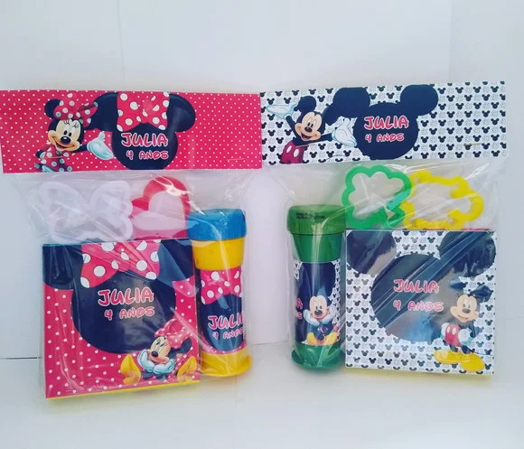 Kit Massinha e Bolinha de Sabão Mickey e Minnie