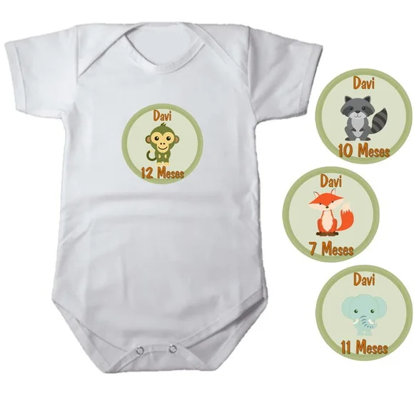 Kit de Adesivo Mêsversário Animais