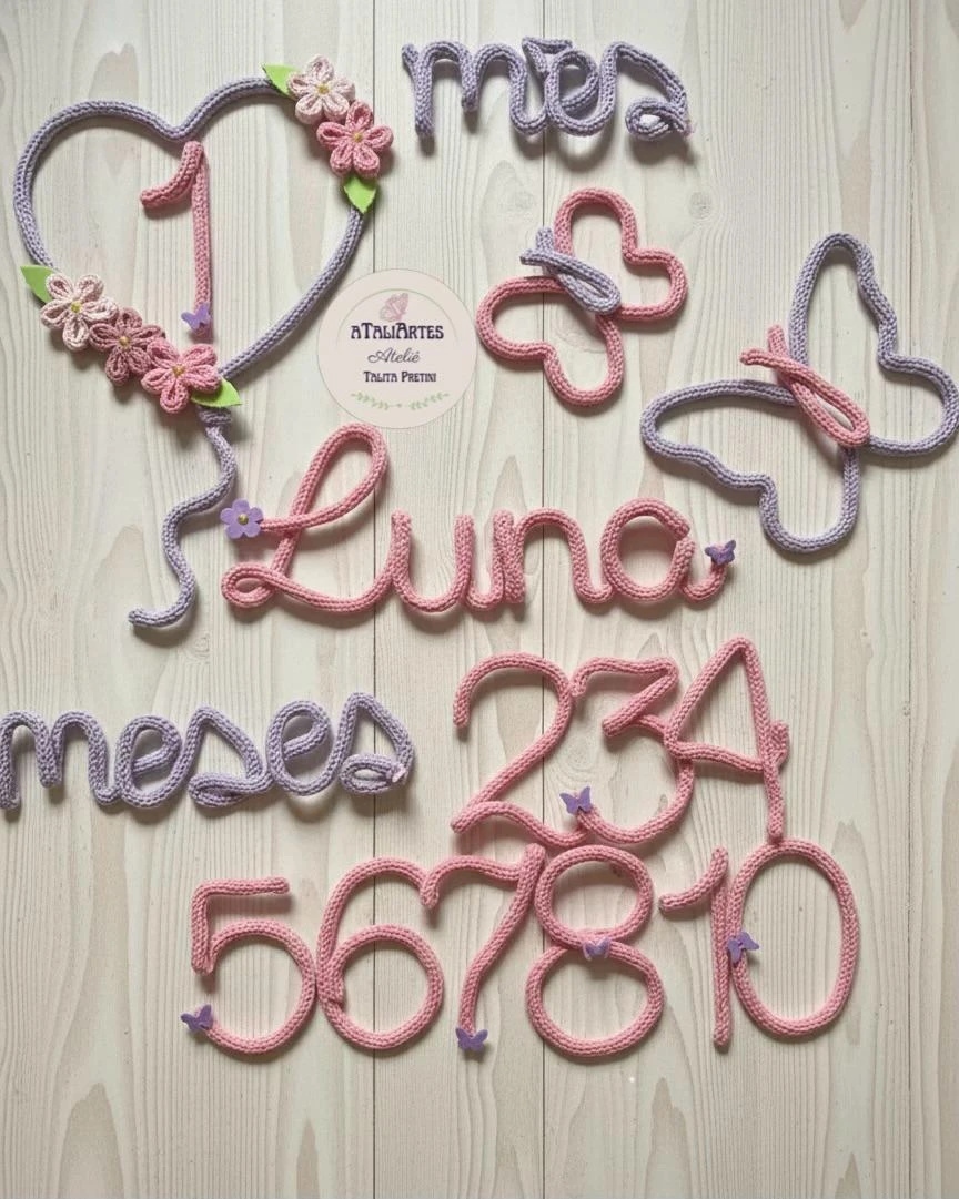 Kit Mêsversário Jardim das Borboletas Personalizado Tricotin + nome