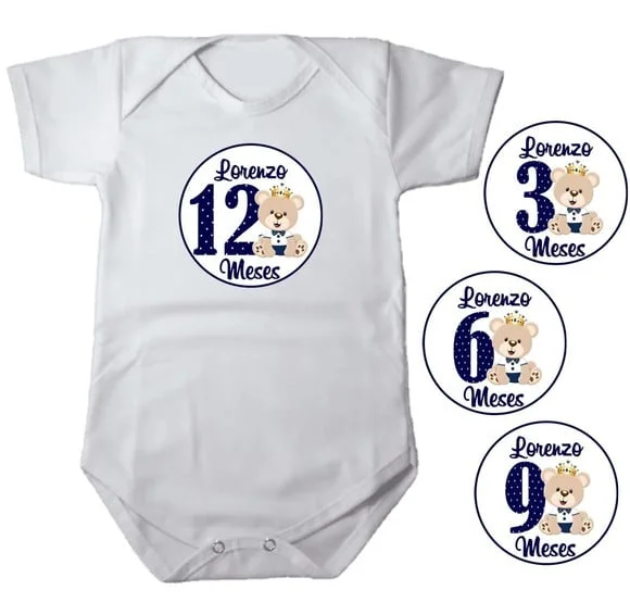 Kit Mêsversário Ursinho Principe Adesivo