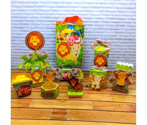 Kit o Rei Leão Lembrancinha Personalizada 60 Peças
