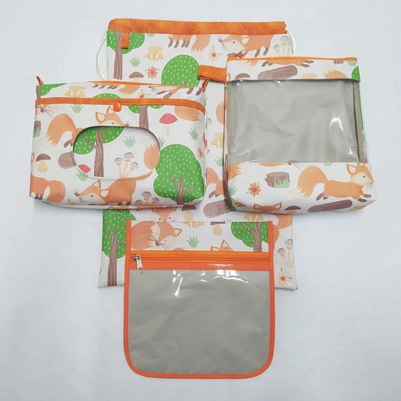 Kit Organização Bolsa do Bebê Maternidade - Raposinhas