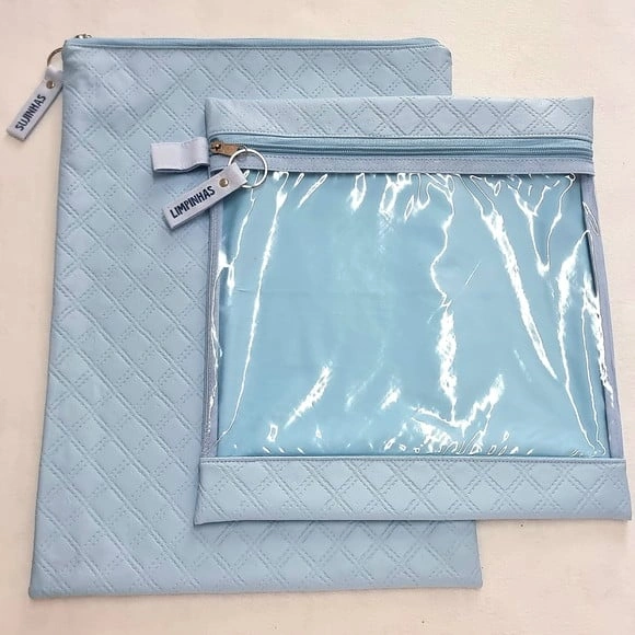 Kit Organizadores Roupa Limpa e Suja - Azul Bebê