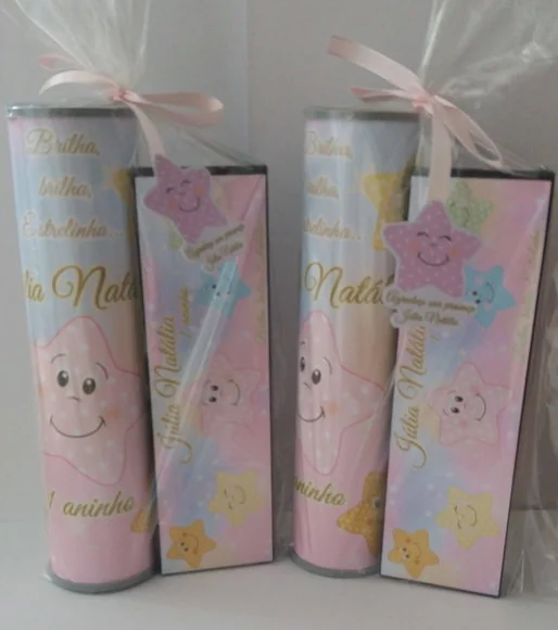 Kit Pega Vareta e Domino Personalizado Brilha Brilha