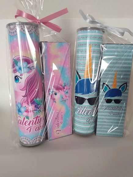 Kit Pega Vareta e Domino Personalizado Unicornio