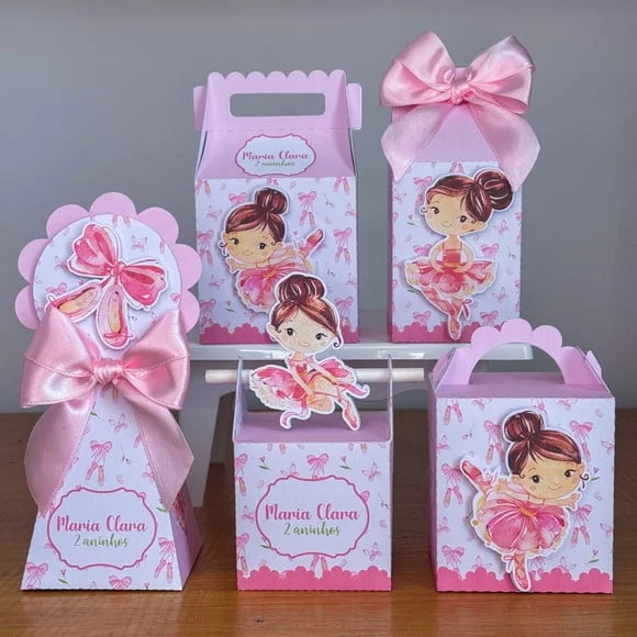Kit Personalizados Bailarina 25 Peças Lembrancinha Aniver