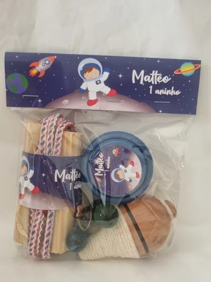 Kit Pião,corda,ioiô e Bolinha de Gude Astronauta