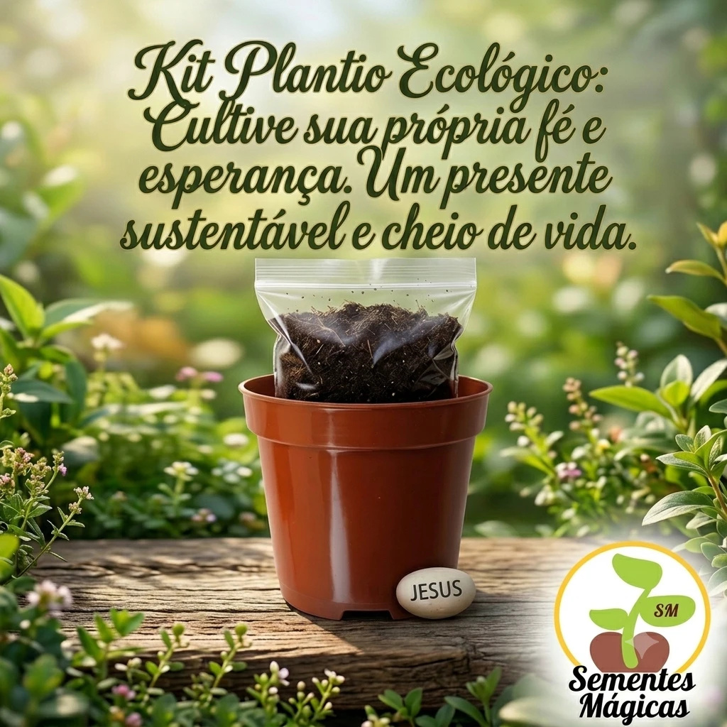 Kit plantio com Sementes Mágicas Gravadas