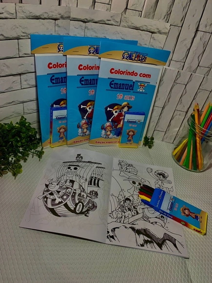 Kit Revistinha de Colori com Giz de Cera