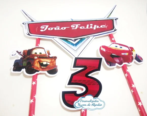 Kit topo de bolo - Carros