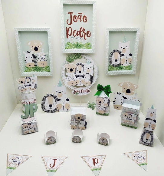 Kit Um Só Bolinho - Safari Minimalista