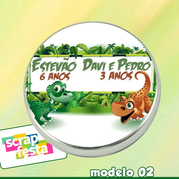 Latinhas Personalizada Festa Dinossauro