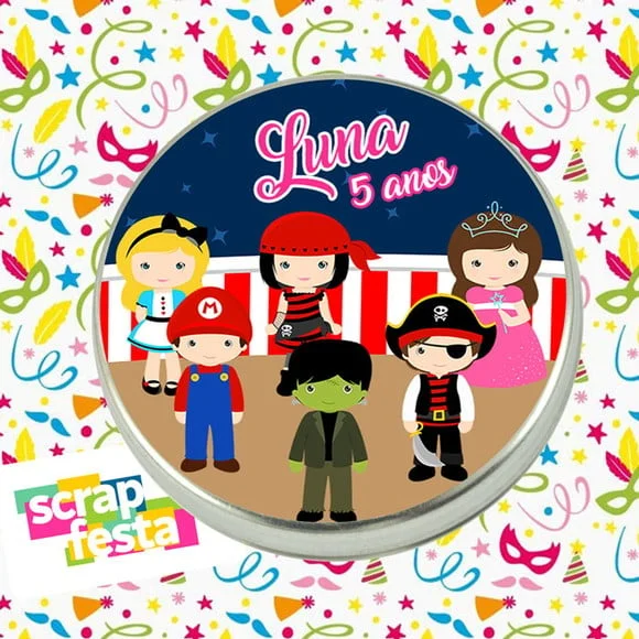 Latinhas Personalizadas Festa Carnaval Cute