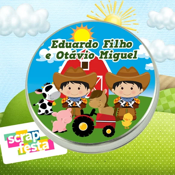 Latinhas Personalizadas Festa Fazendinha