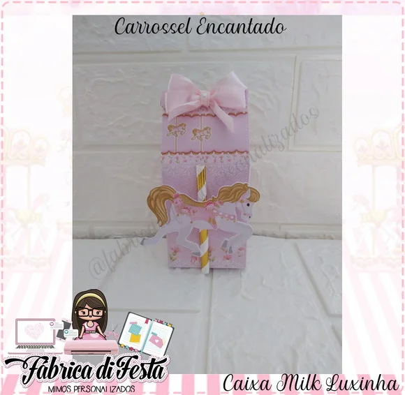 10 Lembrancinhas Carrossel Encantado Luxo Festa Aniversário