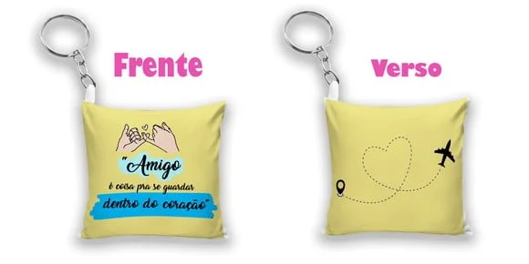 Lembrancinha Chaveiro Almofada Amizade