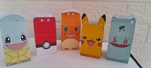 45 Lembrancinhas de Aniversário Caixa Milk Pokemon Kit Festa